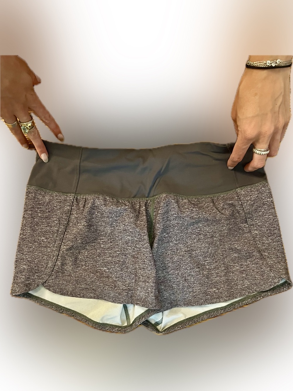 Women’s lululemon Grey Athletic Shorts, size 4